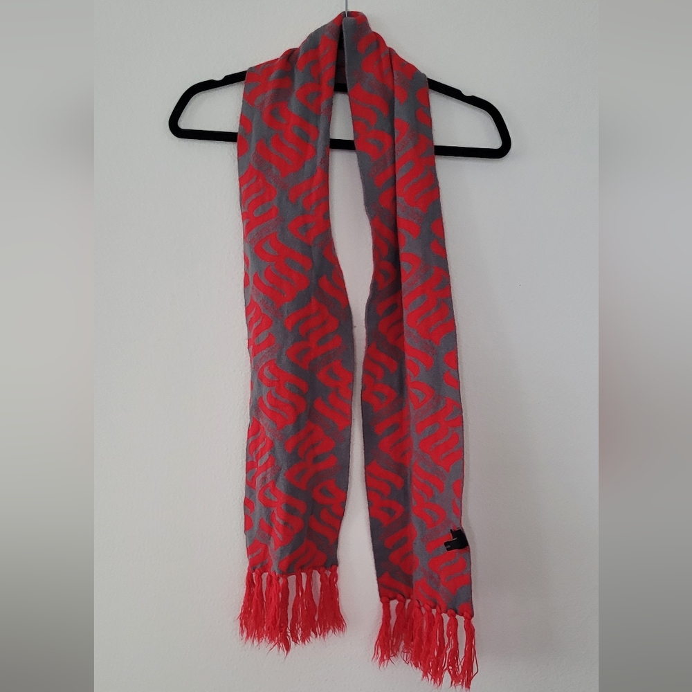 Rocawear Red and Gray Y2k Scarf
